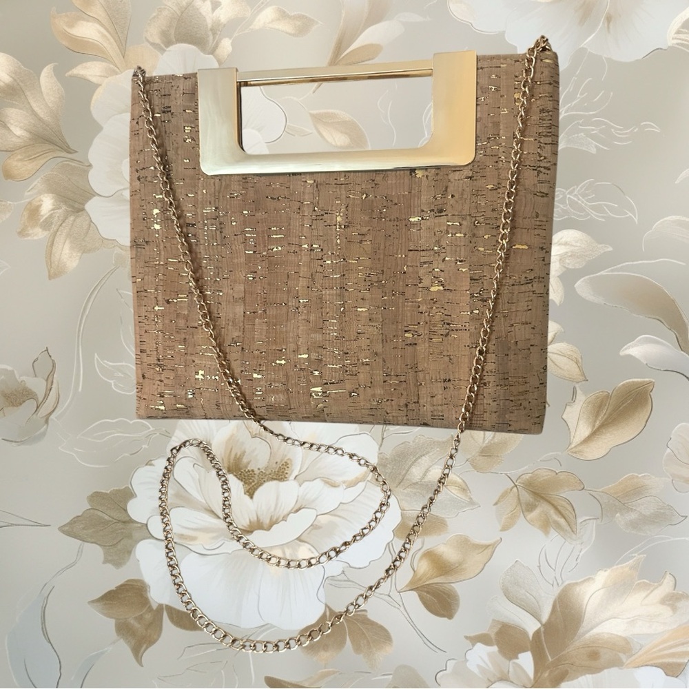 Elegant Gold Chain Handle Women's Fashion Crossbody Bag NWOT - Picture 5 of 15